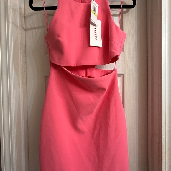NWT! Likely pink cut out dress size 4 - Picture 1 of 5